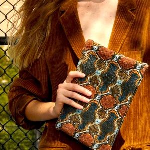 Ceri Hoover Waller Clutch - Carioca NWOT